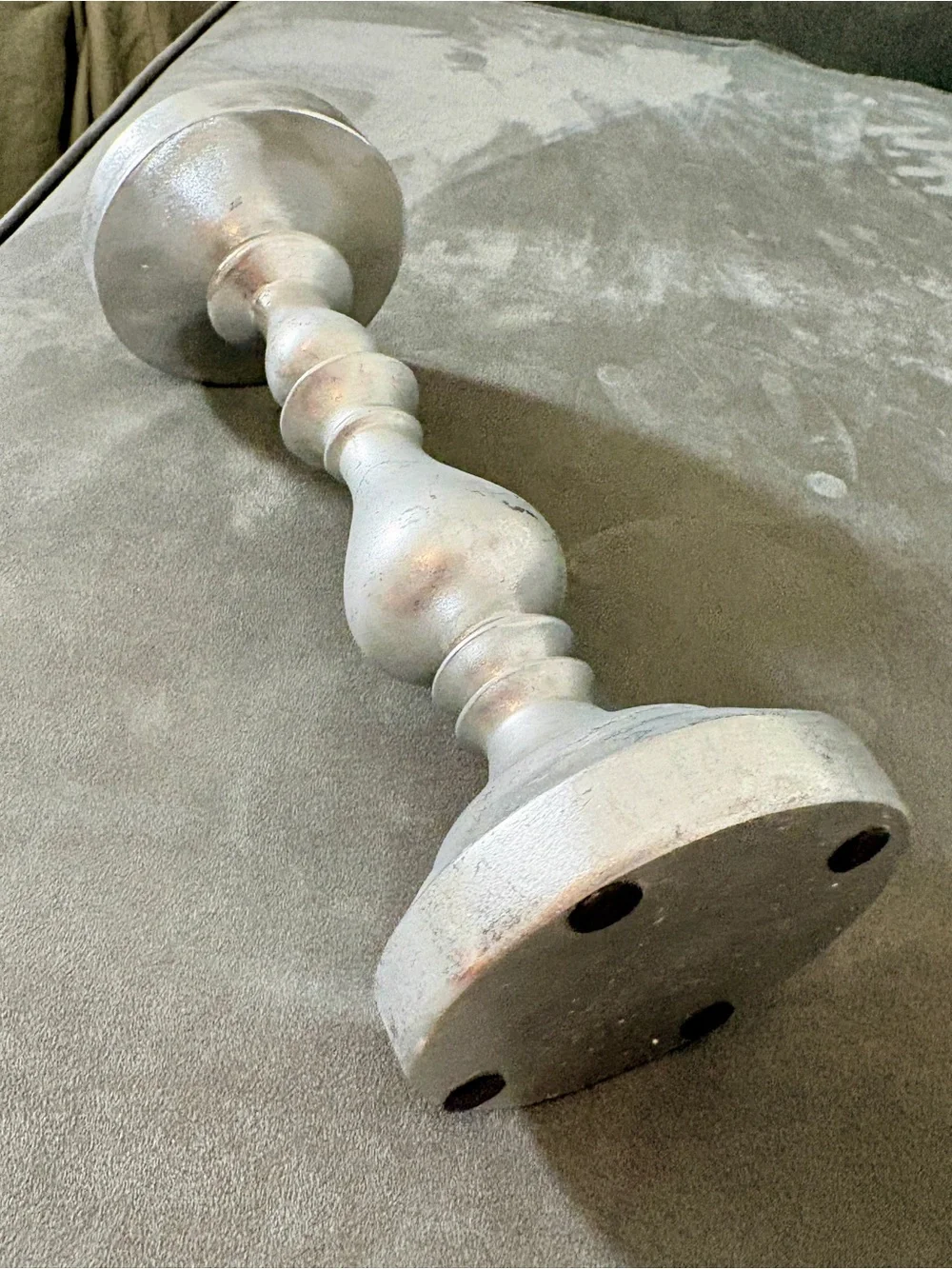Silver Decorative Candlestick Holder – Classic Column Design